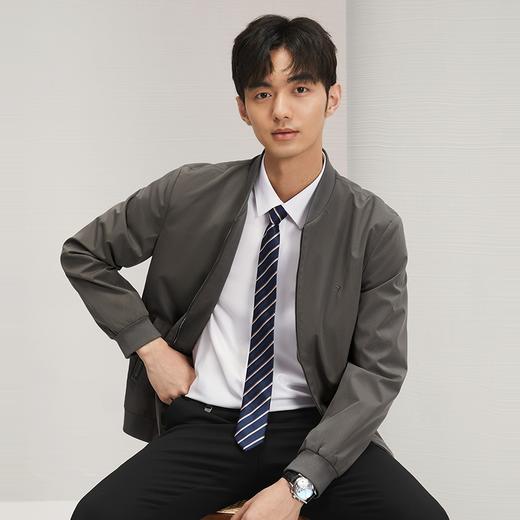 柒牌男士棒球领夹克2024秋季新款商务休闲中青年通勤满身印花外套	127K70150 商品图1