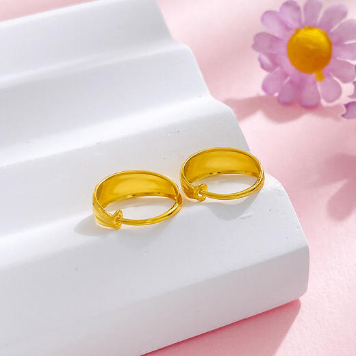 【限时克减128元】足金999.9 车花蛇肚耳饰耳圈耳包(ES00639)（预售产品下单后不退款不退货不换货不补差价（预售产品下单后不退款不退货不换货不补差价 商品图1