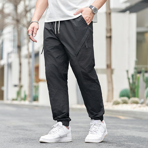 【新款DMH】大依优型大码束脚休闲裤加肥加大宽松男士卫裤胖子300斤显瘦潮流运动 商品图1