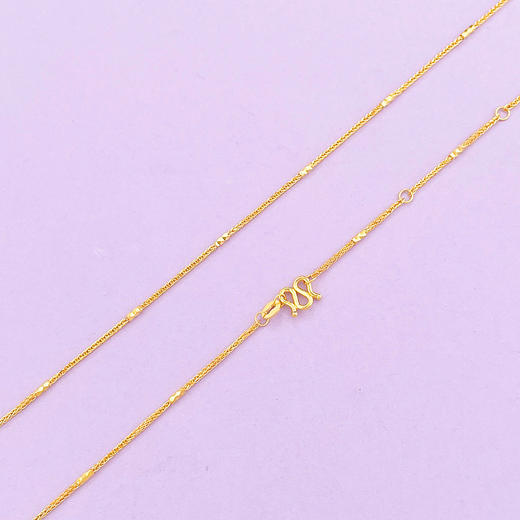 【限时克减150元】足金999 5G黄金17-18寸调节肖邦间筒项链(AG5GXL00018)（预售产品下单后不退款不退货不换货不补差（预售产品下单后不退款不退货不换货不补差 商品图1