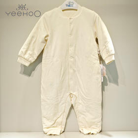 英氏-内衣类（秋）G3叠夹棉黄襟蛤,睡莲黄,80CM