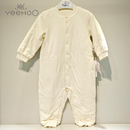 英氏-内衣类（秋）G3叠夹棉黄襟蛤,睡莲黄,80CM 商品图0