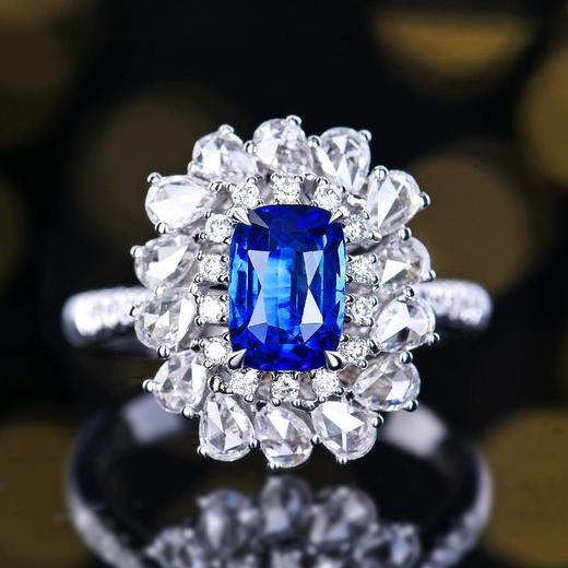 2.09ct 6.64g 蓝宝石戒指吊坠 商品图0
