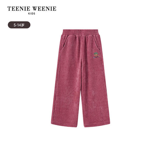 TeenieWeenie Kids小熊童装秋冬童宽松直筒雪尼尔阔腿裤TKTM248953I 商品图6