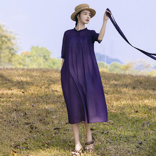 新中式棉麻女装苎麻连衣裙TT96163 商品图2