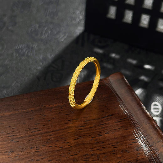 【限时克减150元】足金999.9 固口戒指  古法实心悟空如意悟空金箍棒圈戒固口圈戒（面宽约1.8-2.2mm)(GFJZW00078)（预售产品下单后不退款不退货不换货不补差价 商品图1