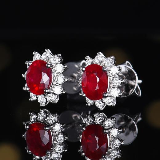 0.83ct 1.55g 红宝石耳钉 商品图1