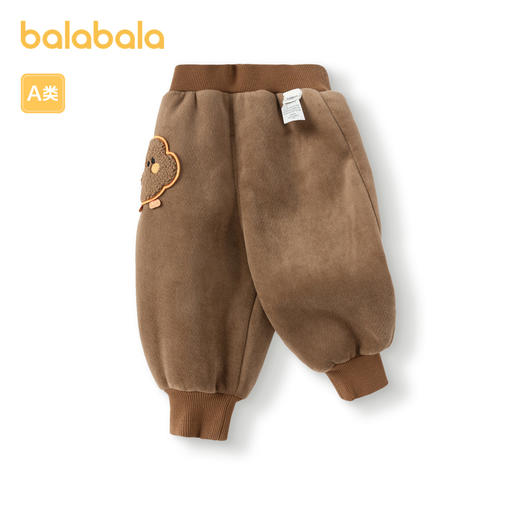 巴拉巴拉宝宝裤子男童长裤新款女童加绒裤香蕉裤冬装时尚可爱 商品图4