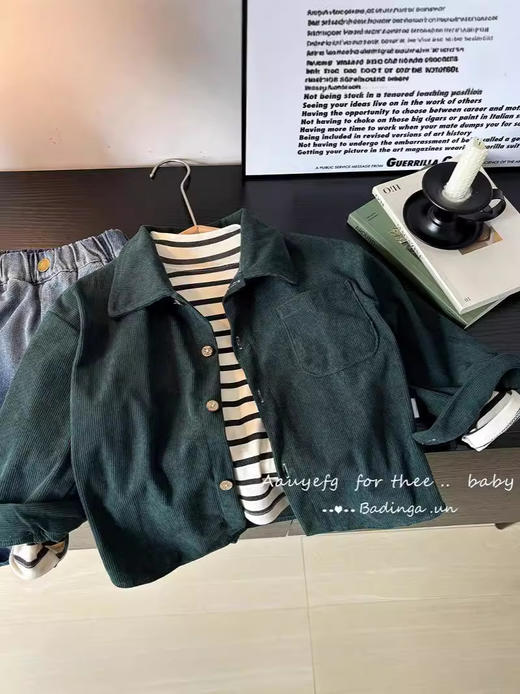 新品儿童长袖衬衫外套男女同款_ym 商品图2