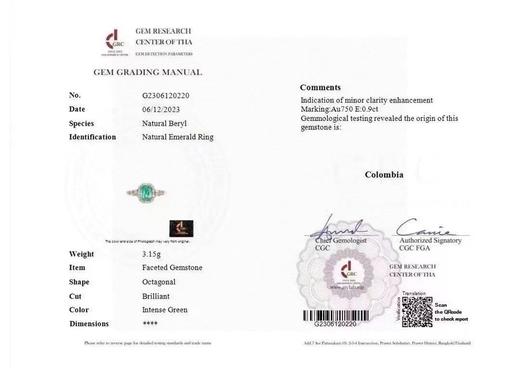 0.9ct 祖母绿戒指 商品图5