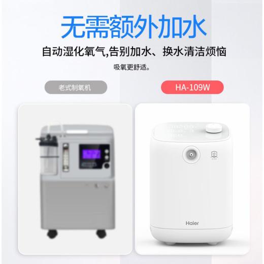 海尔制氧机老人孕妇吸氧1L家庭院线雾化呼吸小型氧气机轻音 商品图3