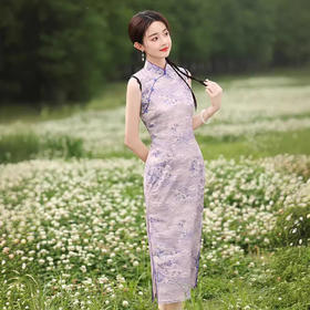 长款旗袍改良日常素雅优雅气质GR1076