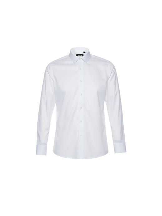 callisto白色纯棉长袖衬衫 商品图0