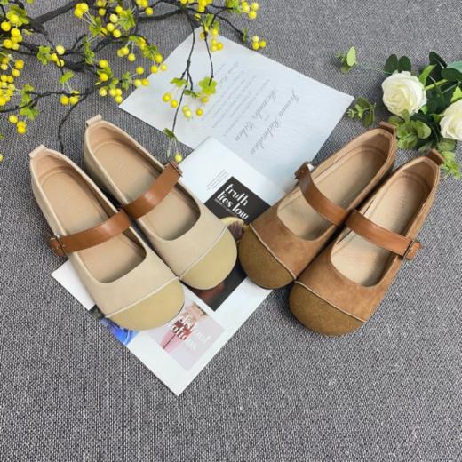 🌈文艺复古吐司🍞玛丽珍是入秋的新宠呀 软了吧唧 脚感特别软特别舒服【ROAADN🐮头层牛皮勃肯鞋】  商品图0