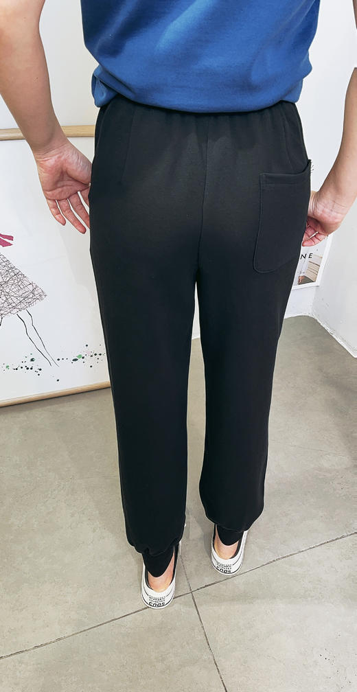 抽绳腰左绣字母小标束脚长裤 9522100045 商品图4