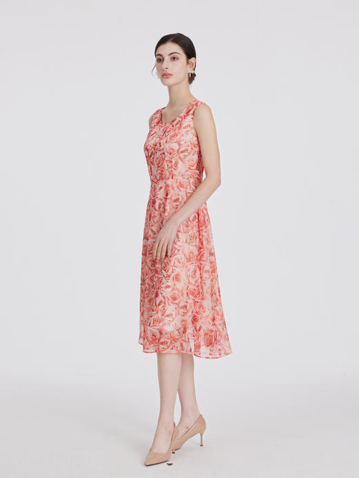 司歌雪纺无袖连衣裙印花显瘦时尚背心裙A891004y 商品图4