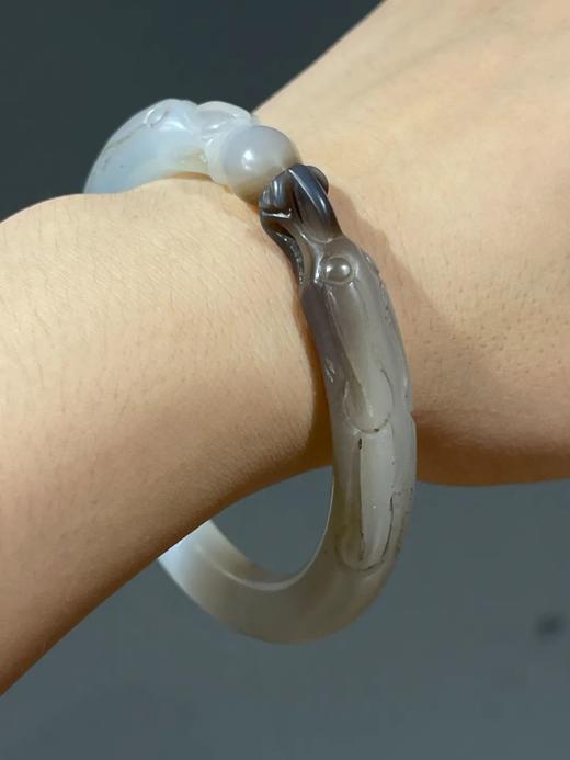 黑沁玛瑙巧雕双龙抢珠手镯，顺丰包邮 商品图13