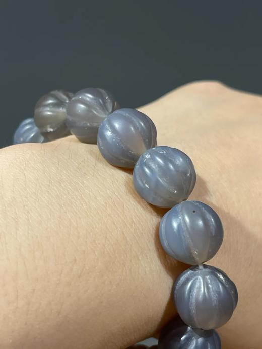 鱼瑙冻玛瑙瓜棱珠手链，顺丰包邮 商品图2