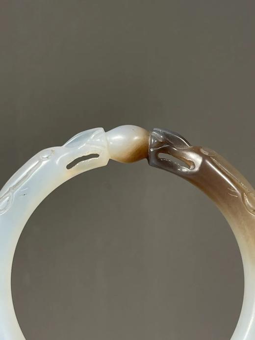 黑沁玛瑙巧雕双龙抢珠手镯，顺丰包邮 商品图1