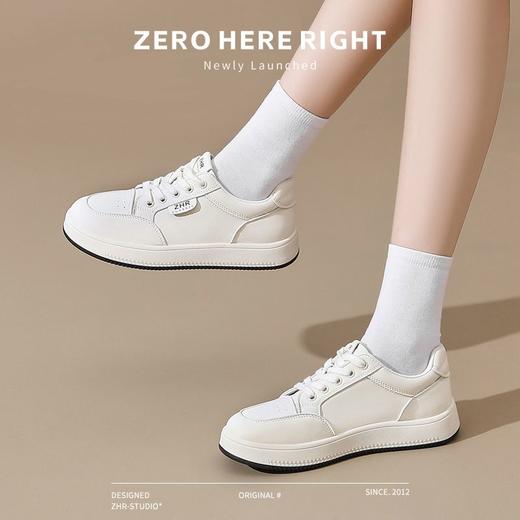 ZHR则则平底小白鞋女2024秋季新款百搭轻便板鞋透气运动休闲鞋女 商品图5