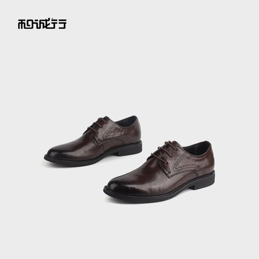 和诚行 2024秋冬新款复古真皮德比鞋男英伦风商务正装皮鞋0040159 商品图3