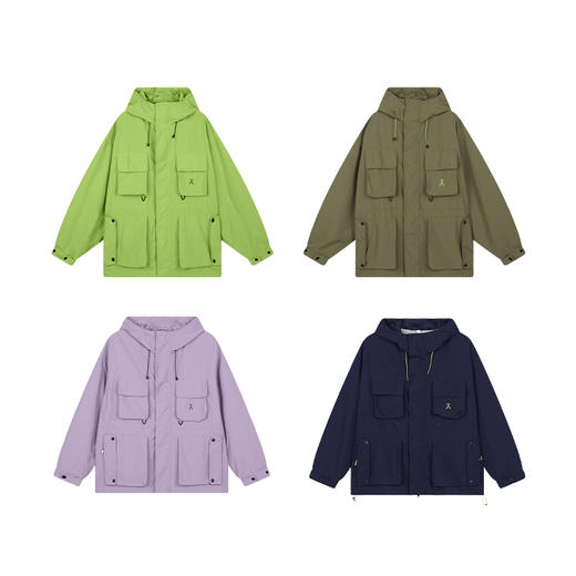 【福利特惠】ACMEITEM爱棵米 户外休闲夹克外套连帽宽松多口袋工装外套男女GAF3210913E 商品图4