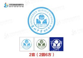 通版深圳市深圳中学数理高中校徽布标姓名贴章可缝可烫现货现发51