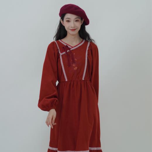 两三事如诗吟唱拜年服宽松保暖百搭复古长袖冬春日风春日松弛感 商品图3