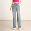 高腰直筒裤休闲裤，时尚气质长款牛仔裤QYM- HWM-8713-Y 商品缩略图0