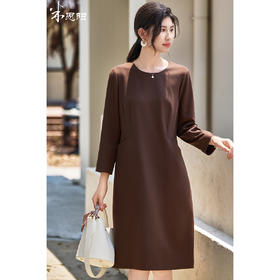 剩S/M/L/XL 米思阳2026春季新款时尚复古休闲风连衣裙宽松显瘦经典裙子女3706