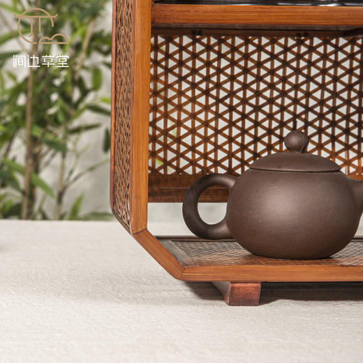 手工竹编晚秋镂空茶棚 商品图6