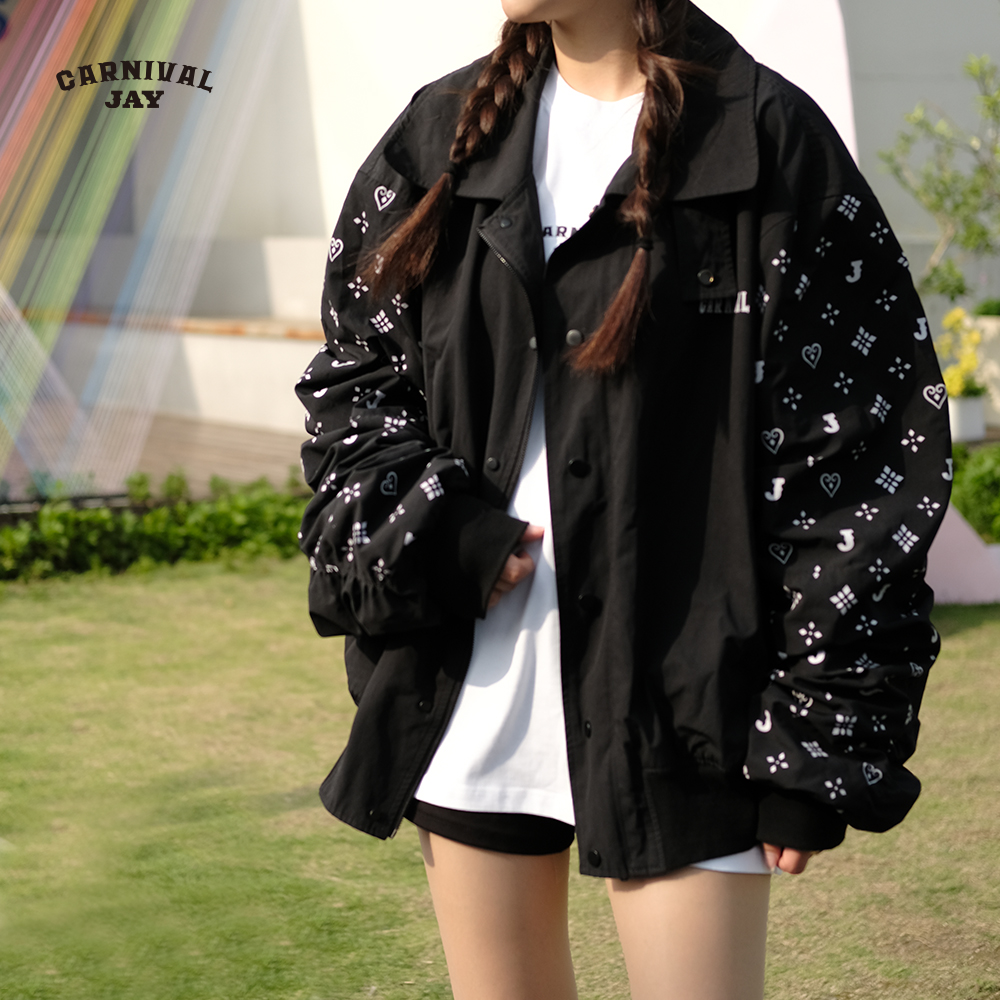 周杰伦嘉年华演唱会周边拼花夹克