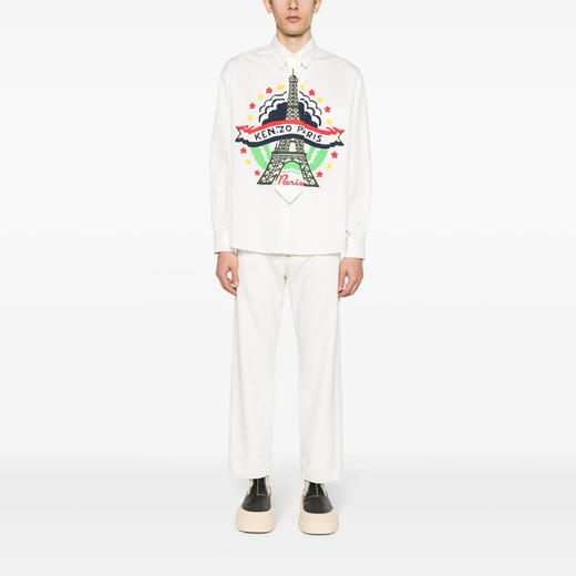 【特价商品不退不换】KENZO 衬衫男  FE55CH4219P6-01 WHITE. 商品图2