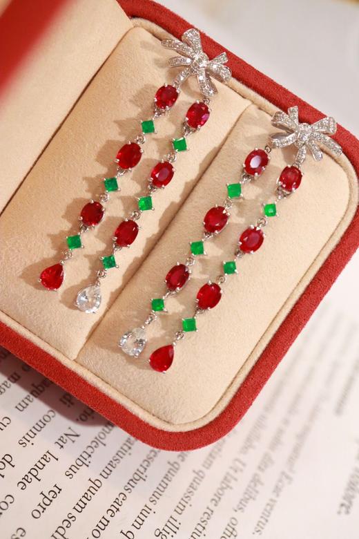 6.2ct 红宝石耳坠 商品图6