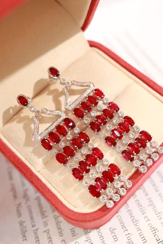 11.3ct 红宝石耳钉 商品图4