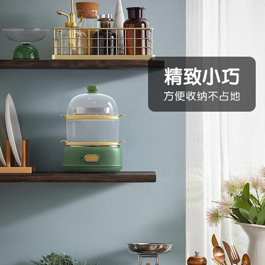 小熊（Bear）煮蛋器 单双层 pp材质上盖+蒸笼 自动跳断 透明上盖 防烫提手 多功能 ZDQ-B14E8 双层 商品图6