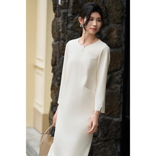 剩S/M/L/XL 米思阳2026春季新款时尚复古休闲风连衣裙宽松显瘦经典裙子女3706 商品图1