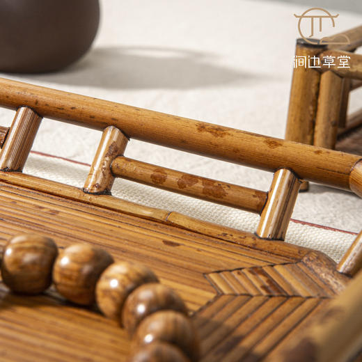 知君湘妃竹文盘 商品图3