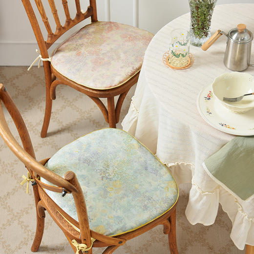 春意系列椅垫家用坐垫办公室四季通用马蹄形棉方椅垫圆椅垫 商品图0