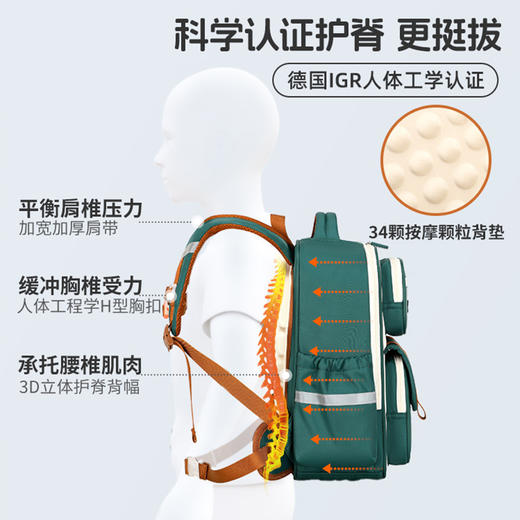 【开学季】儿童背包1-6年级减负多隔层云朵书包 男女小学生护脊书包 商品图3