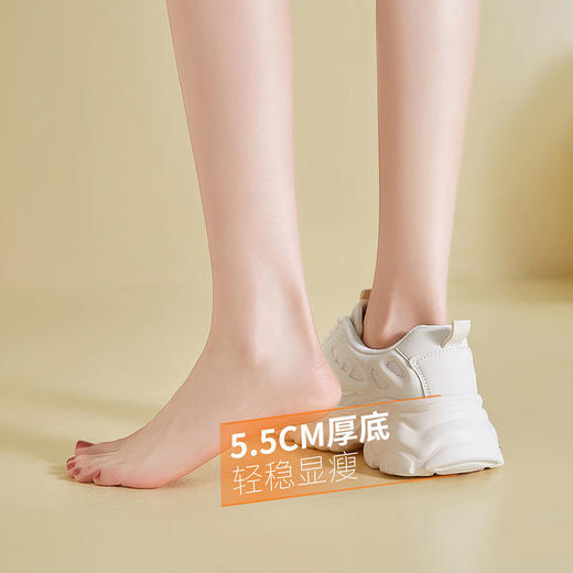 ZHR则则厚底老爹鞋女2024新款网面透气运动休闲鞋增高轻便小白鞋 商品图3