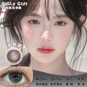 FULLY GIFT 水色梦 日抛 十片 14.5mm 参考着色 13.7mm 基弧 8.7 含水 43% 新锐国货