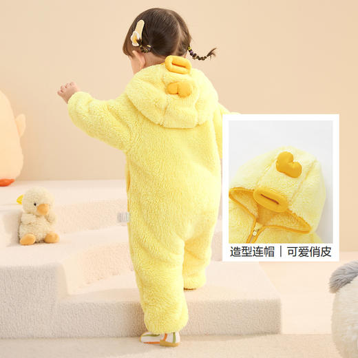 巴拉巴拉连体衣婴儿秋冬装外出宝宝抱衣哈衣爬服珊瑚绒新款萌 商品图3