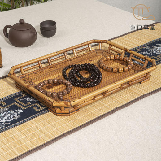 知君湘妃竹文盘 商品图1