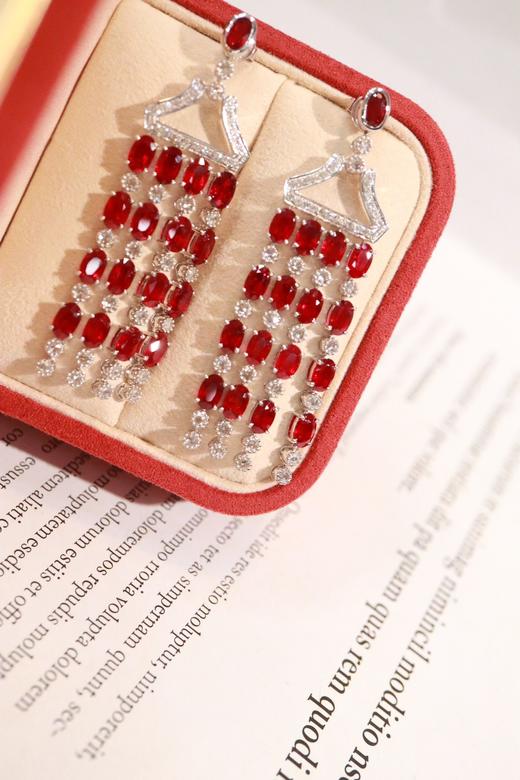 11.3ct 红宝石耳钉 商品图1