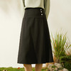 欧芮儿2019秋装新品高腰显瘦黑色半身裙女复古港风中长A字包臀裙 商品缩略图0