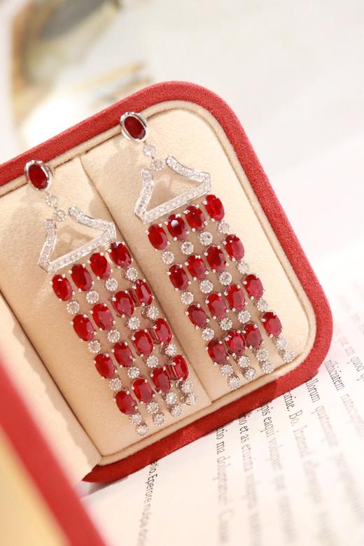 11.3ct 红宝石耳钉 商品图7