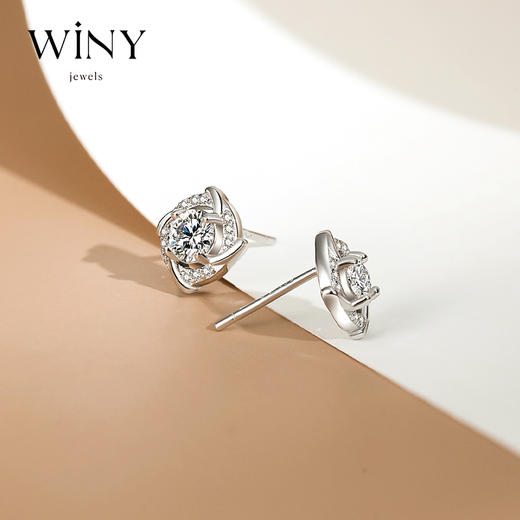 Winy925纯银臻爱耳钉送女友闺蜜节日生日礼物 商品图0
