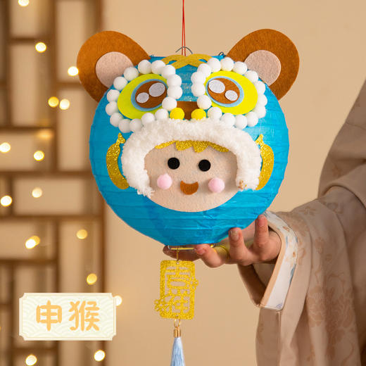 【中秋灯笼！十二生肖~】中秋节灯笼 幼儿园儿童手工diy材料包 卡通生肖立体手提发光纸灯笼 亲子互动 卡通可爱 国风元素-QQ 商品图13