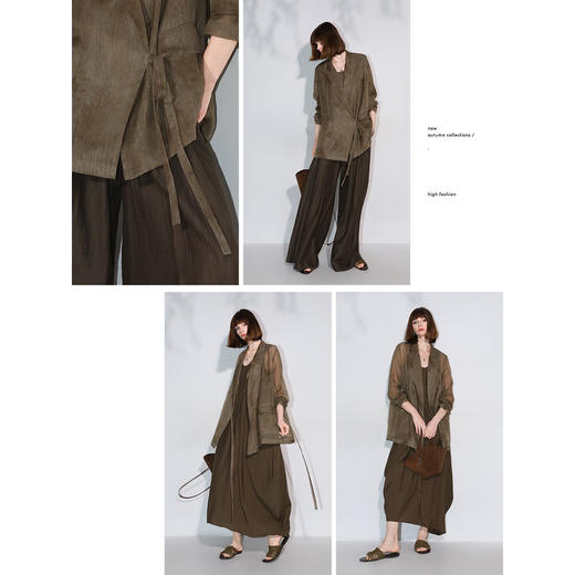 COCOBELLA新中式老钱风炒色晕染西装春夏微透视西服外套SI3030-2 商品图3